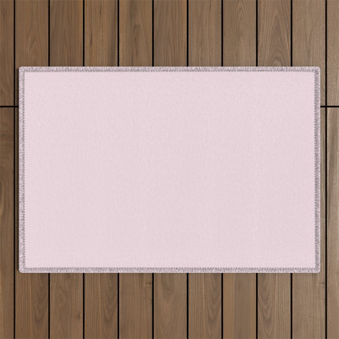 Pink Marshmallow pale pastel solid color modern abstract pattern  Outdoor Rug