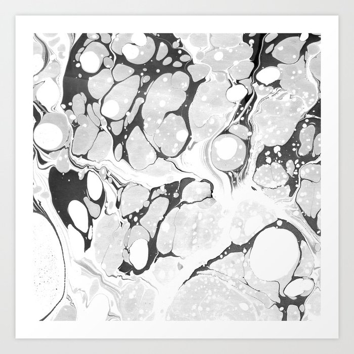 Science, Abstract, White & Black Art Print