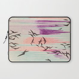 Abstract Flying Birds Print Vintage Japanese Retro Pattern Laptop Sleeve