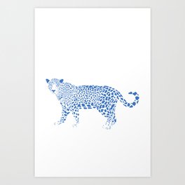 jaguar Blue  Art Print