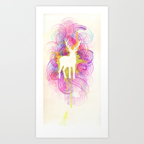 Hipster Deer Art Print