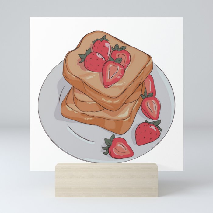 Caribbean Style- Powered Toast and Strawberry Mini Art Print