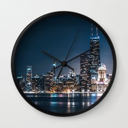 Chicago City Skyline Wall Clock
