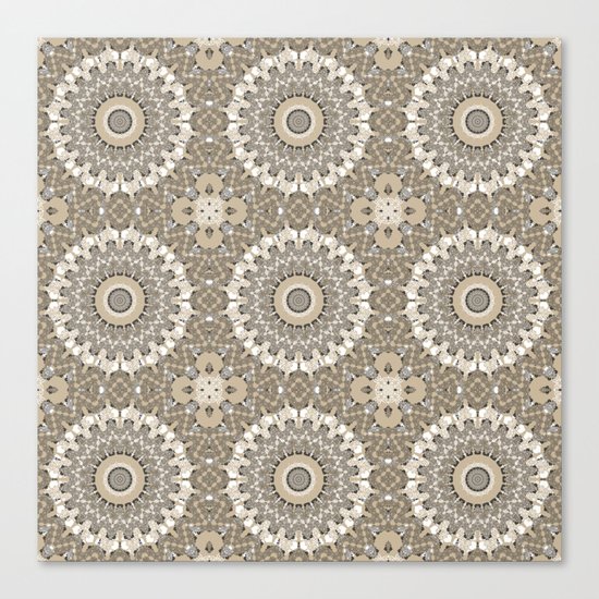 Beige brown kaleidoscope . Canvas Print