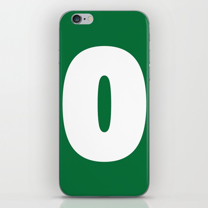 0 (White & Olive Number) iPhone Skin