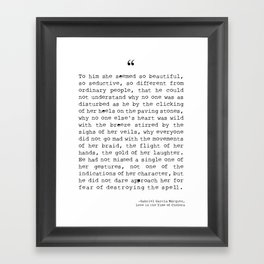 Gabriel Garcia Marquez - Love in the Time of Cholera Framed Art Print