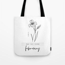February Birth Flower | Iris Tote Bag