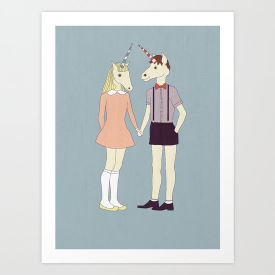 Our love is unique, we are Unicorns Art Print