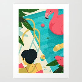 By the pool (summer 2021) Art Print