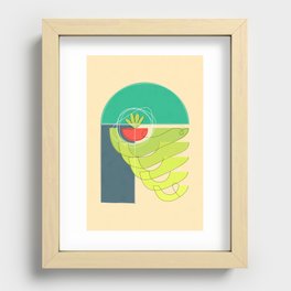 Abstract Avocado Recessed Framed Print
