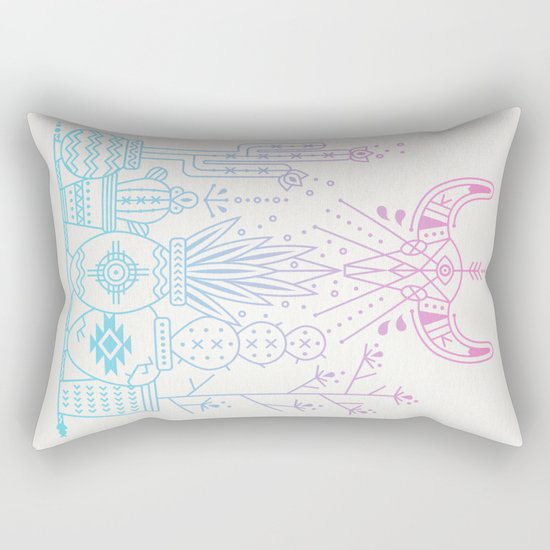 Santa Fe Garden – Rose Quartz & Serenity Rectangular Pillow