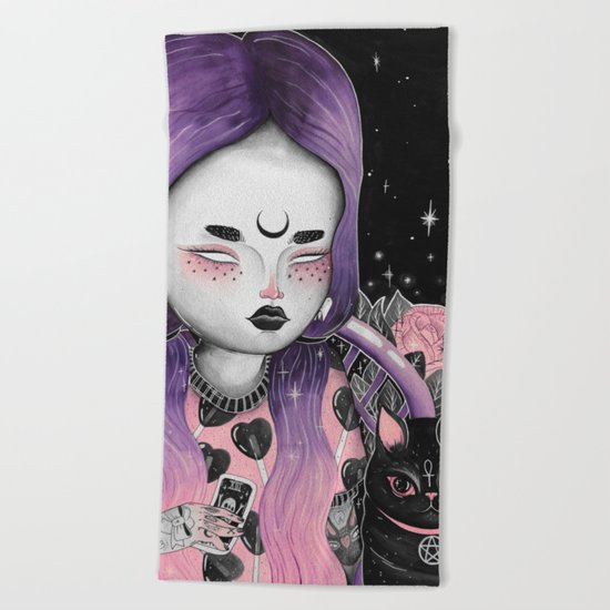 Midsummer Night’s Divination . XIII Beach Towel