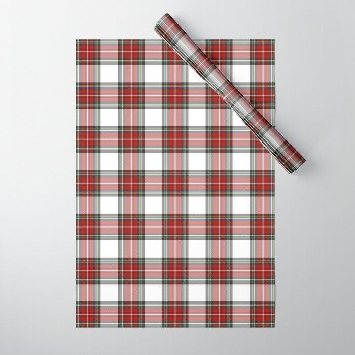 Grey tartan store wrapping paper