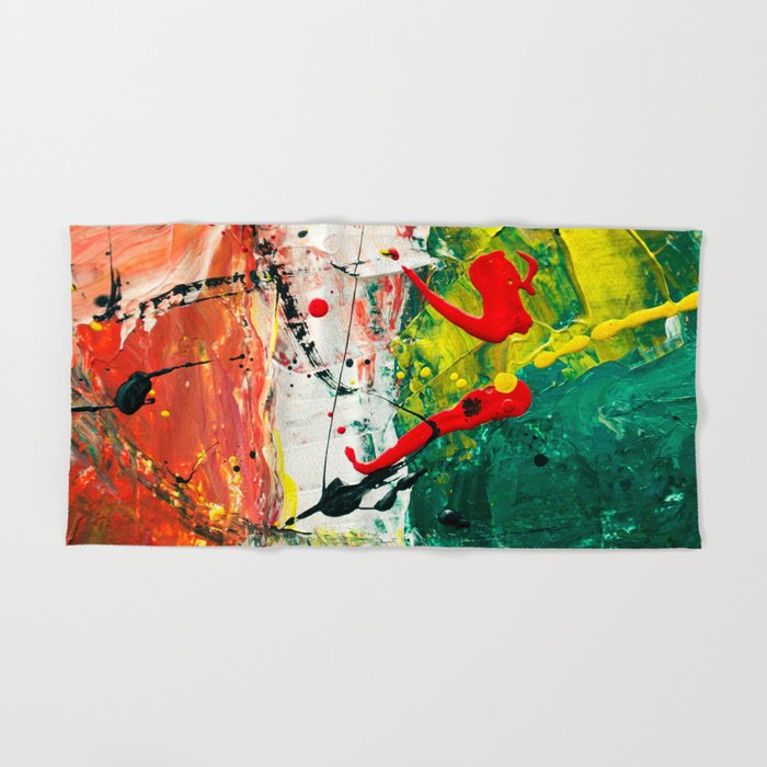 Red White And Green Italian Flag Abstract Painting Hand Bath