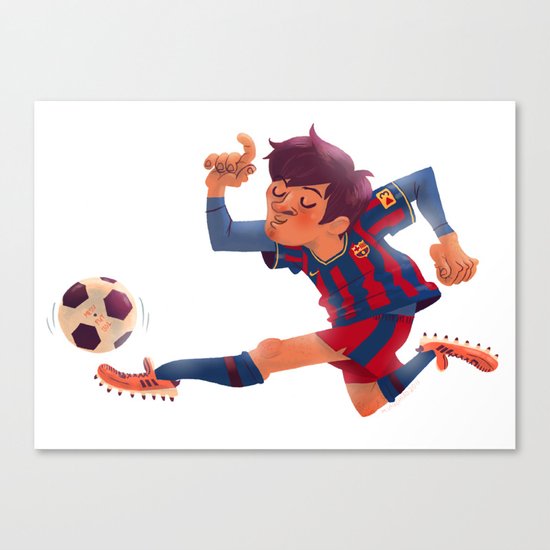 Lionel Messi, Barcelona Jersey Canvas Print