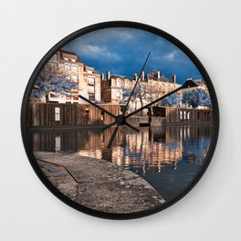 Nantes Riverside Scenery - Winter Blue Fantasy Wall Clock