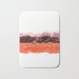 abstract minimalist landscape 11 Badematte | Acrylic, Orange, Layers, Horizon, Painting, Irislehnhardt, Colour, Homedecor, Walldecor, Minimal 