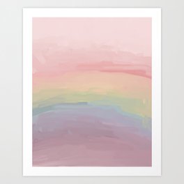 Pastel Rainbow Abstract Art Print | Abstractartprint, Rainbowart, Abstractrainbow, Digital, Painting, Prideart, Abstractart 