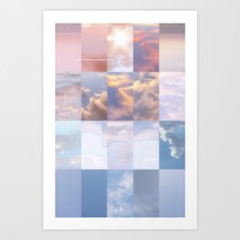Cloud Collage Art Print