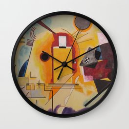Wassily Study Repro yellow red blue 1925  Wall Clock