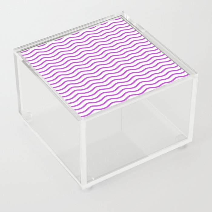 pink wave pattern Acrylic Box