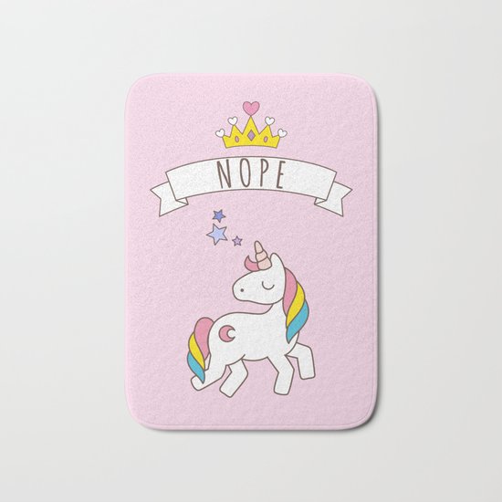 Nope Unicorn Bath Mat