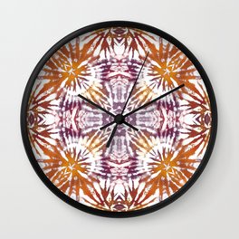 Hippy TieDye Pattern Wall Clock
