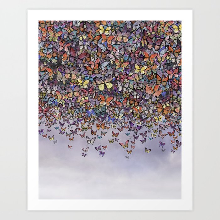 butterfly cascade Art Print