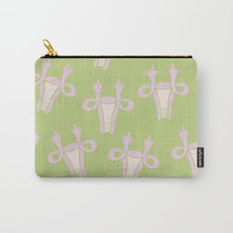 My body my choice - Roe v Wade FY Uterus design for women's rights pink green Carry-All Pouch | Maaikeboot, Middlefinger, Nope, Abortion, Funny, Uterus, Equality, Fuck, Illustration, Prochoice 