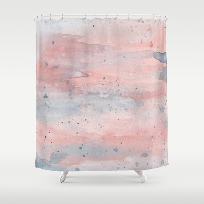 Cotton Candy Watercolor  Shower Curtain