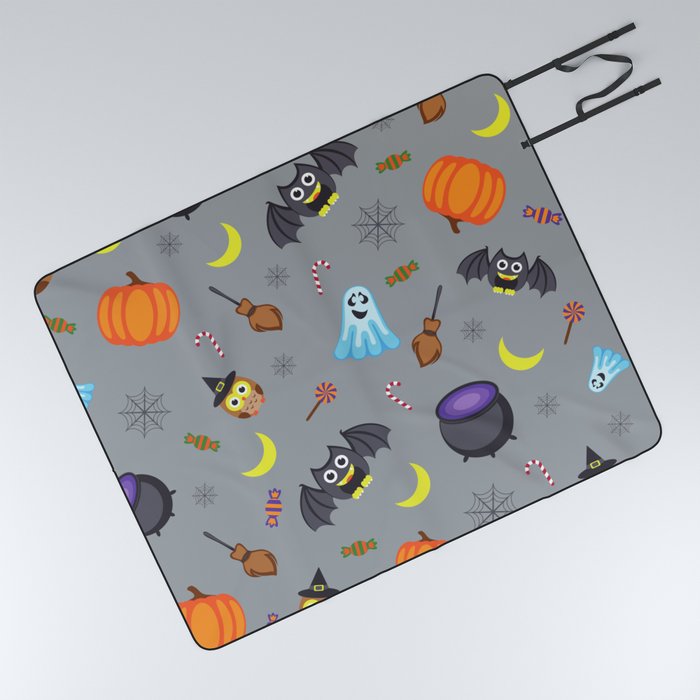 Halloween Seamless Pattern Picnic Blanket