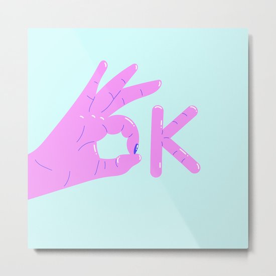 It’s alright! – purple version Metal Print