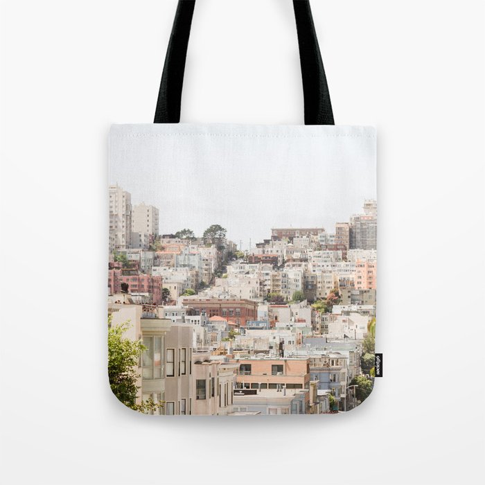 Top of a San Francisco Hill - San Francisco Photography Tote Bag