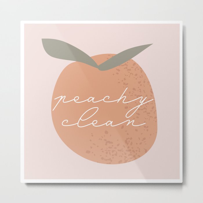Peachy Clean Peach Metal Print