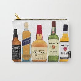 Whiskey Bottles Illustration Carry-All Pouch