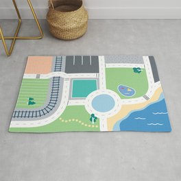 Children's play rug // Town Area & Throw Rug
