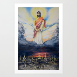 Second coming of Jesus Christ from the series 'Premonition' Art Print