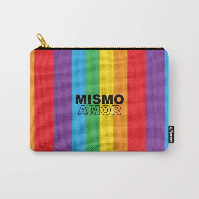 65 MCMLXV LGBT Mismo Amor Rainbow Stripe Pattern Carry-All Pouch