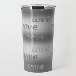 Silver Trendy modern Love Collection Travel Mug
