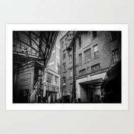 The industrial vintage Borough Market | London | Black & White | Travel & Street Photography  Art Print