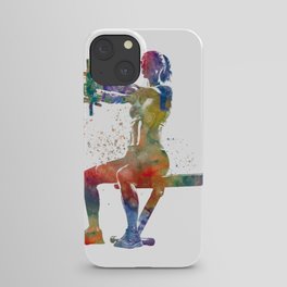 bodybuilding in watercolor iPhone Case