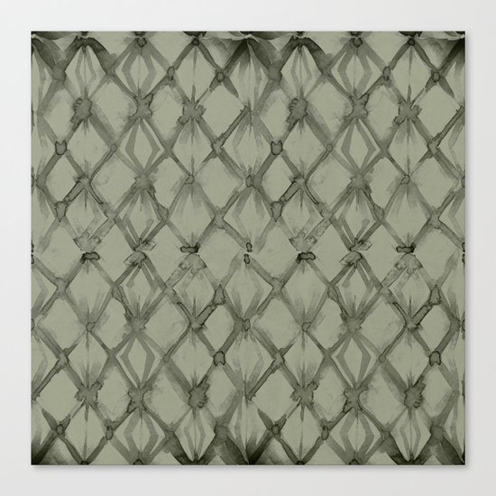 Braided Diamond Simply Green Tea Canvas Print