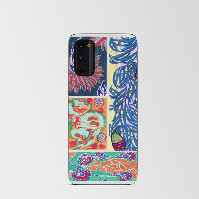 Seguy. Floral colorful background, vintage art deco & art nouveau background, plate no. 18 (Reproduction) Android Card Case