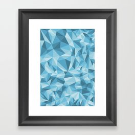 Blue triangles Framed Art Print