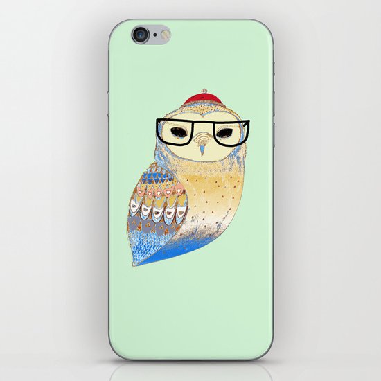 hipster owl iPhone & iPod Skin