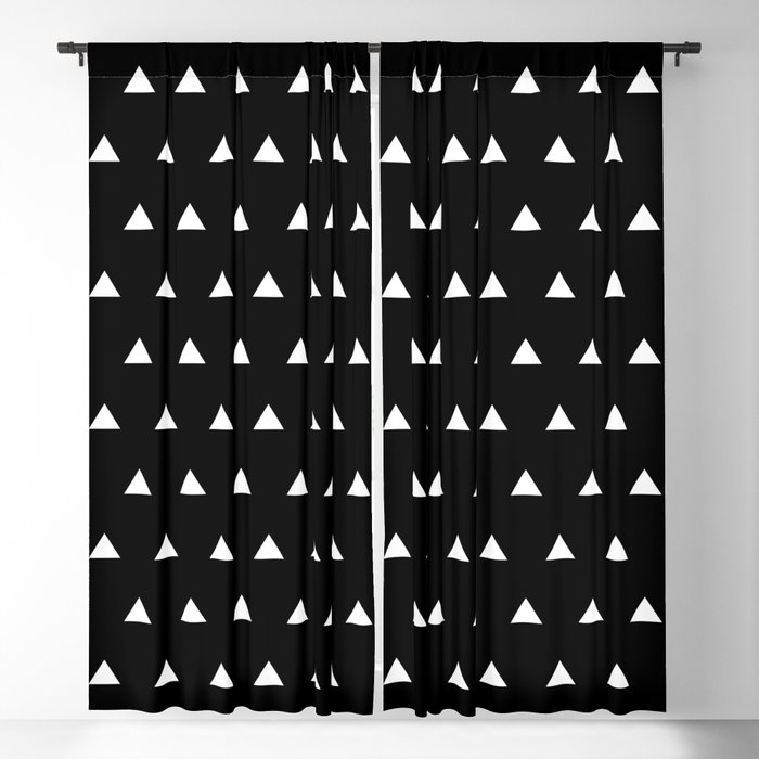 Black triangles pattern Blackout Curtain