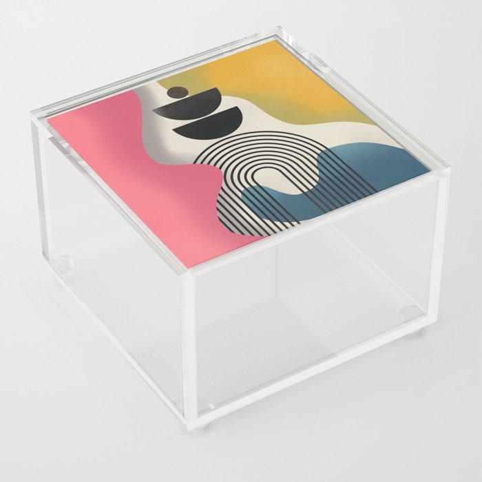 Colorful liquid mid century modern Acrylic Box