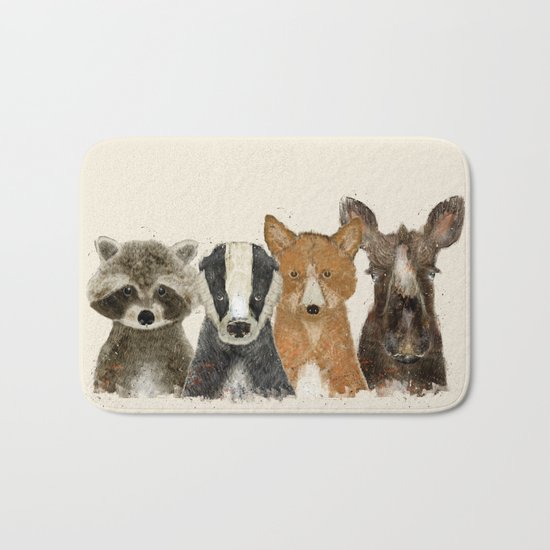 forest friends Bath Mat