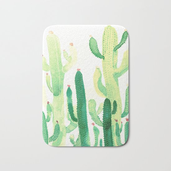 cactus and sun Bath Mat