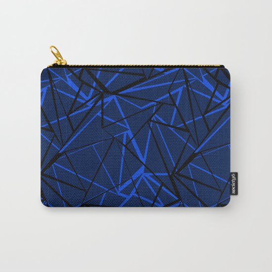 Abstract Black and blue geometric pattern . Carry-All Pouch